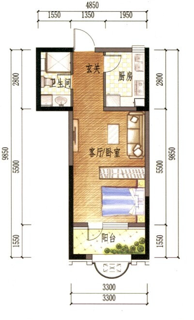 4-M户型图
