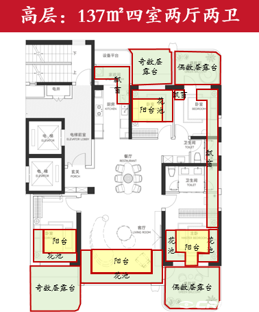 高层137户型图