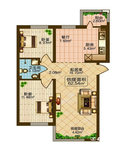M户型户型图