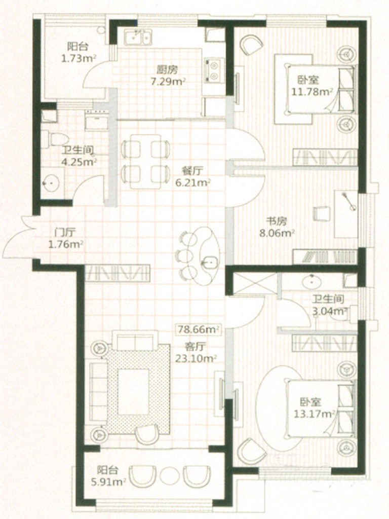 G户型户型图