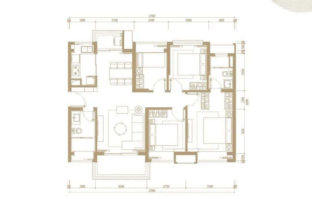 110㎡户型户型图