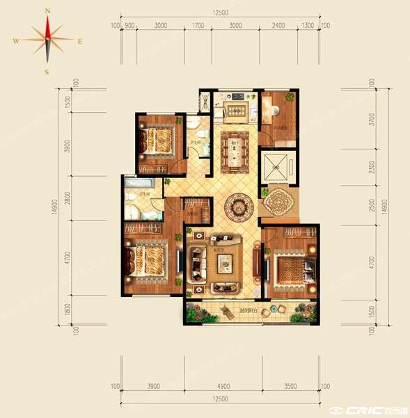 169㎡户型户型图