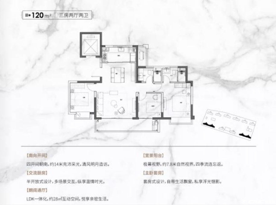 约120㎡户型户型图