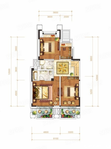 C1叠拼户型图