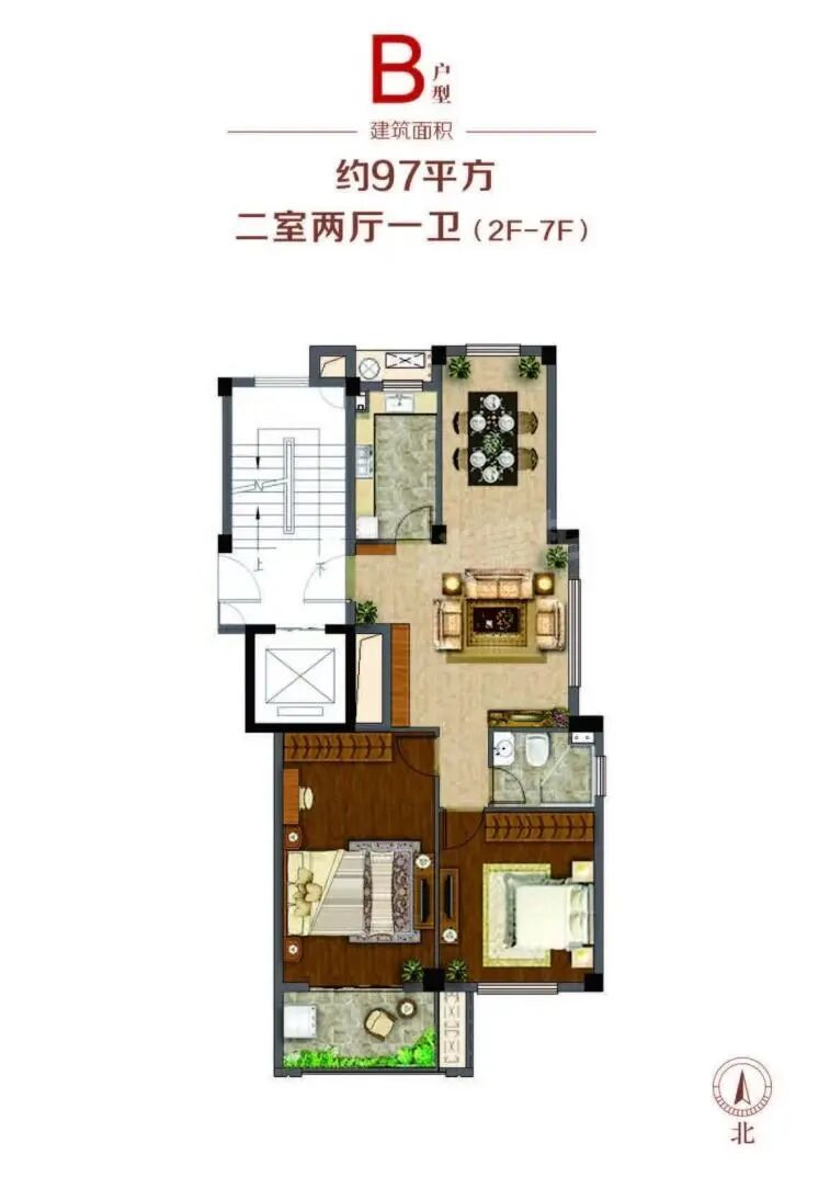 三房户型图