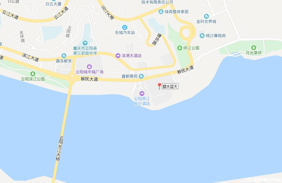 云阳碧水蓝天 区位交通图